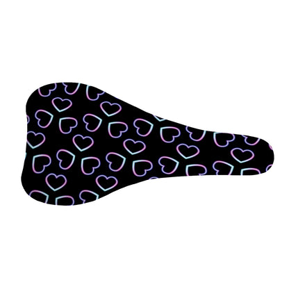 Lights Heart Pattern Print Bicycle Seat Cover