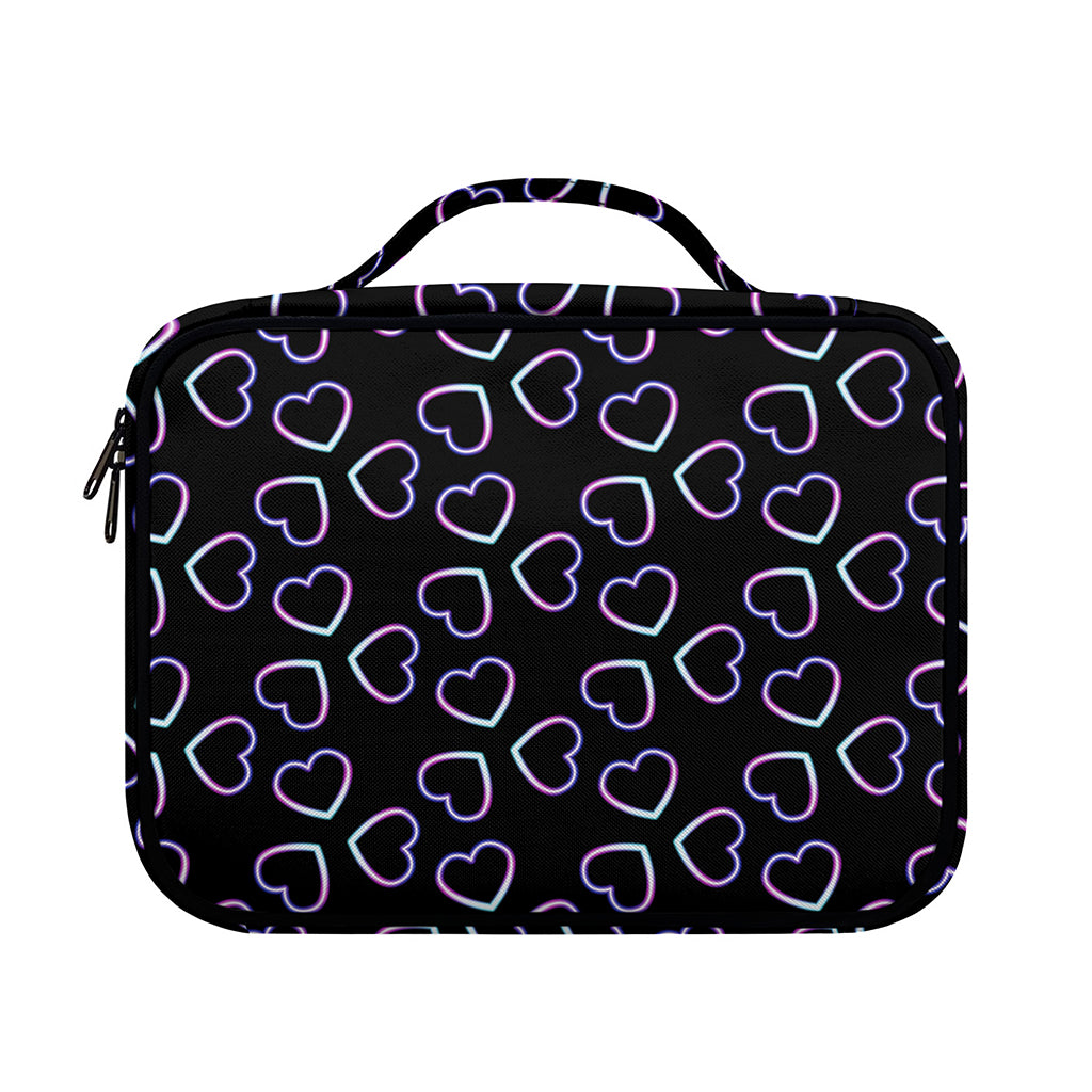Lights Heart Pattern Print Briefcase Bible Bag
