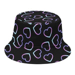 Lights Heart Pattern Print Bucket Hat