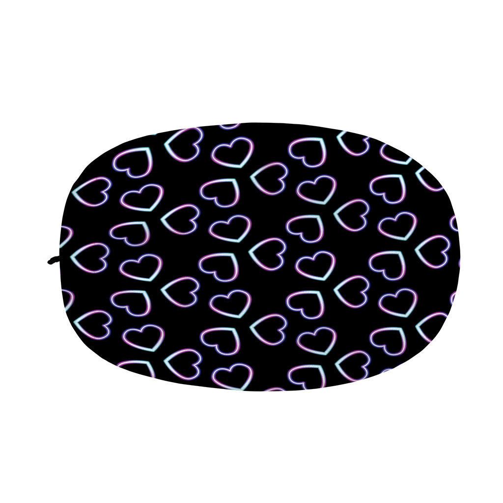 Lights Heart Pattern Print Car Side Mirror Covers