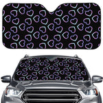 Lights Heart Pattern Print Car Windshield Sun Shade