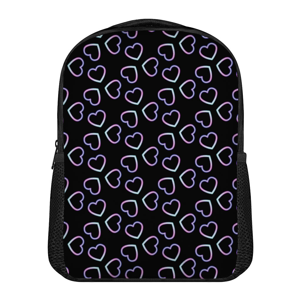 Lights Heart Pattern Print Casual Backpack