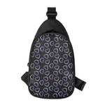 Lights Heart Pattern Print Chest Bag