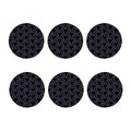 Lights Heart Pattern Print Coaster Set