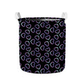 Lights Heart Pattern Print Collapsible Laundry Basket