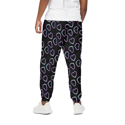 Lights Heart Pattern Print Cotton Pants