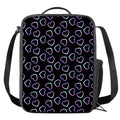 Lights Heart Pattern Print Crossbody Lunch Bag