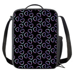 Lights Heart Pattern Print Crossbody Lunch Bag