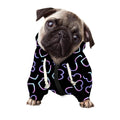 Lights Heart Pattern Print Dog Zip Up Hoodie