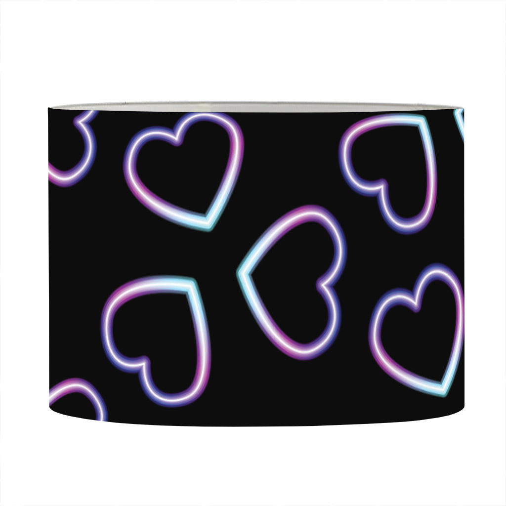 Lights Heart Pattern Print Drum Lamp Shade