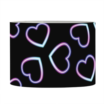 Lights Heart Pattern Print Drum Lamp Shade