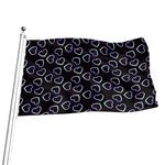 Lights Heart Pattern Print Flag