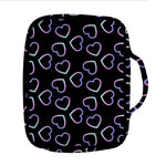 Lights Heart Pattern Print Front Pocket Bible Bag