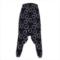 Lights Heart Pattern Print Hammer Pants