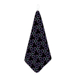 Lights Heart Pattern Print Hand Towel