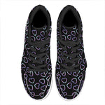 Lights Heart Pattern Print High Top Leather Sneakers