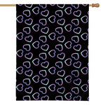 Lights Heart Pattern Print House Flag