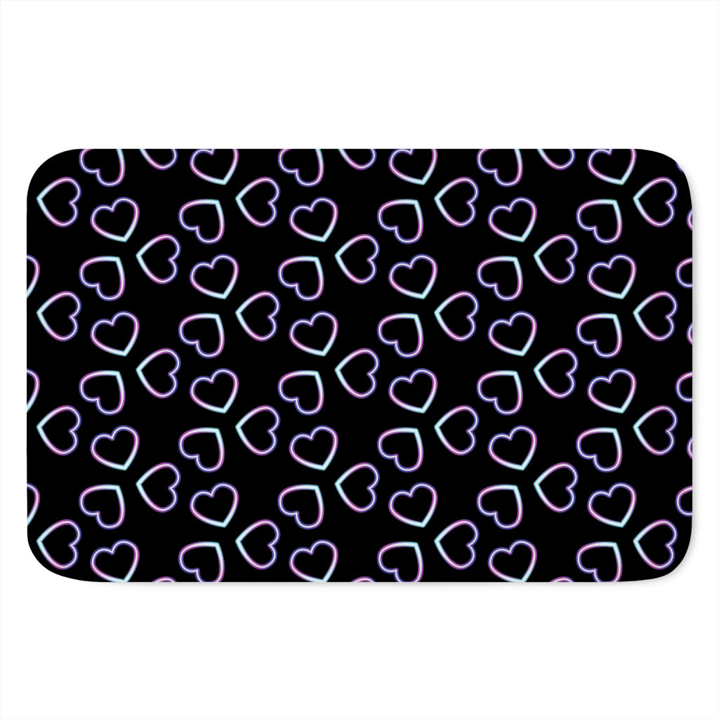 Lights Heart Pattern Print Indoor Door Mat