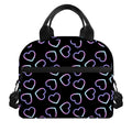 Lights Heart Pattern Print Insulated Lunch Bag