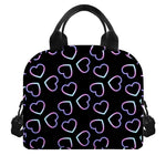 Lights Heart Pattern Print Insulated Lunch Bag