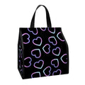 Lights Heart Pattern Print Insulated Lunch Tote