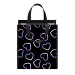 Lights Heart Pattern Print Insulated Lunch Tote