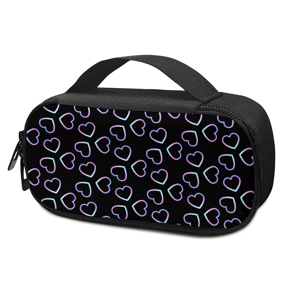 Lights Heart Pattern Print Insulin Cooler Travel Case