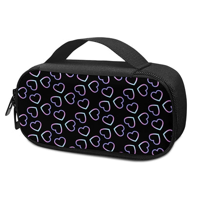 Lights Heart Pattern Print Insulin Cooler Travel Case