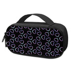 Lights Heart Pattern Print Insulin Cooler Travel Case