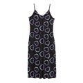 Lights Heart Pattern Print Jersey Midi Cami Dress
