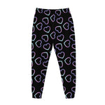 Lights Heart Pattern Print Jogger Pants