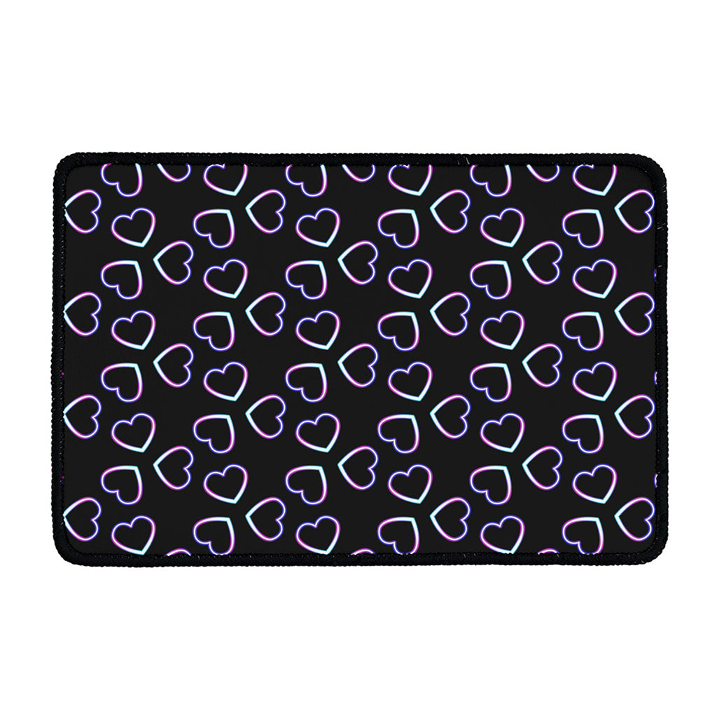 Lights Heart Pattern Print Kitchen Mat