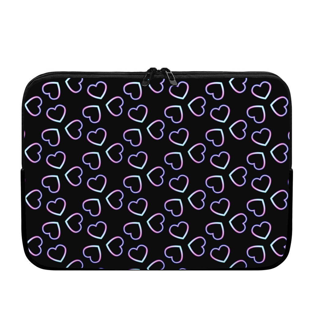 Lights Heart Pattern Print Laptop Sleeve