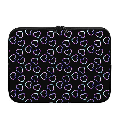 Lights Heart Pattern Print Laptop Sleeve