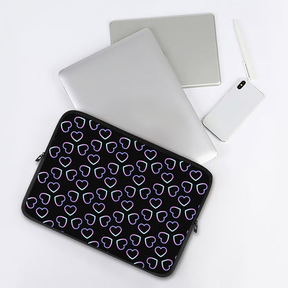 Lights Heart Pattern Print Laptop Sleeve