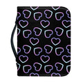 Lights Heart Pattern Print Leather Bible Cover