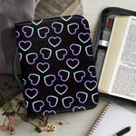 Lights Heart Pattern Print Leather Bible Cover
