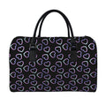 Lights Heart Pattern Print Leather Duffel Bag