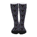 Lights Heart Pattern Print Long Socks
