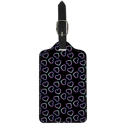 Lights Heart Pattern Print Luggage Tag