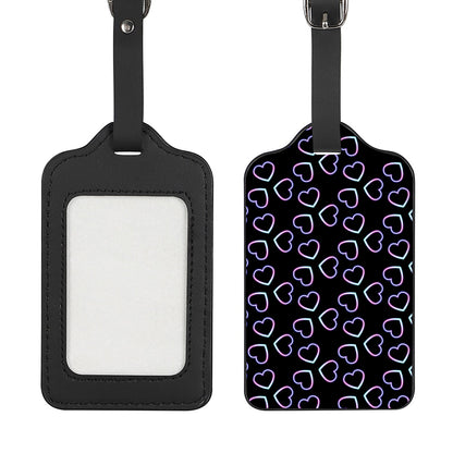 Lights Heart Pattern Print Luggage Tag