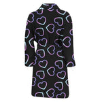 Lights Heart Pattern Print Men's Bathrobe