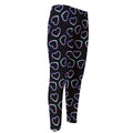 Lights Heart Pattern Print Men's Compression Pants