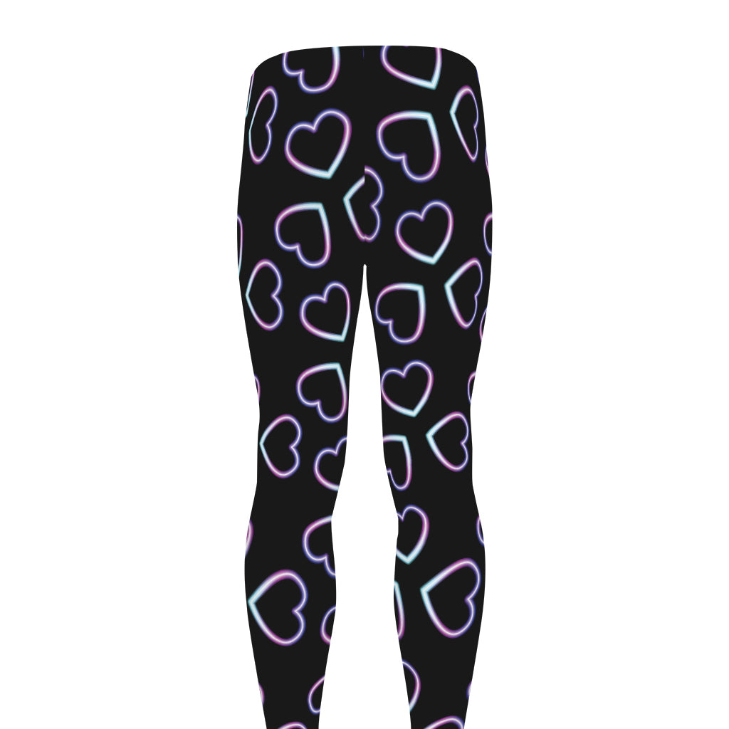 Lights Heart Pattern Print Men's leggings
