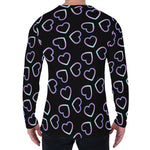 Lights Heart Pattern Print Men's Long Sleeve T-Shirt