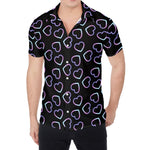 Lights Heart Pattern Print Men's Shirt