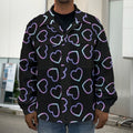 Lights Heart Pattern Print Men's Shirt Jacket