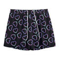 Lights Heart Pattern Print Mesh Shorts