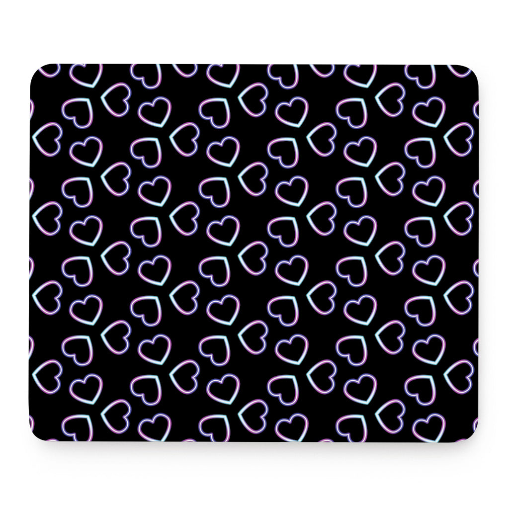 Lights Heart Pattern Print Mouse Pad