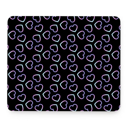 Lights Heart Pattern Print Mouse Pad